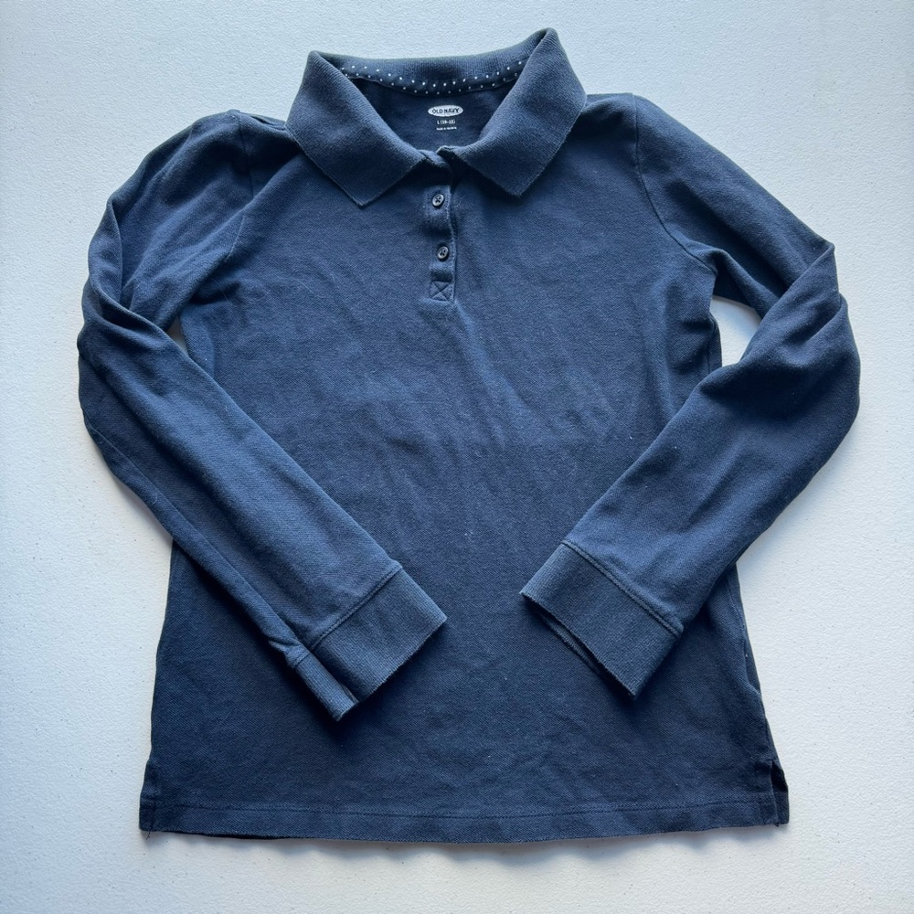 Old Navy Long Sleeve Polo | Size L (10-12)